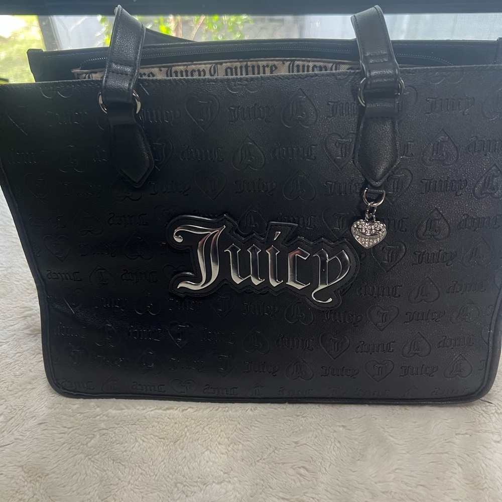 Juicy Couture Black Embossed Tote